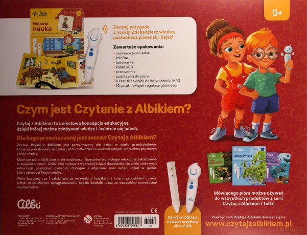 Czytaj z Albikiem. Zestaw Set Pióro + Wesoła Nauka