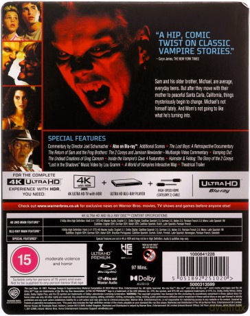 The Lost Boys (Straceni chłopcy) (steelbook) [Blu-Ray 4K]+[Blu-Ray]