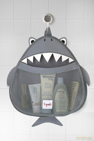 3 Sprouts - Bath Storage - Gray Shark