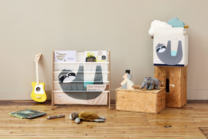 3 Sprouts - Book Rack - Gray Sloth