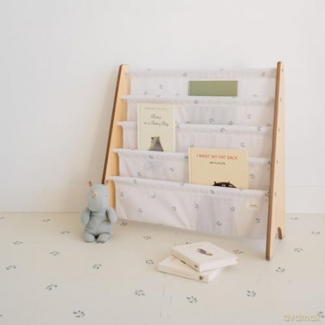 3 Sprouts Stojak na Książki Recycled Blueberry Ivory