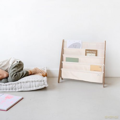 3 Sprouts Stojak na Książki Recycled Blueberry Ivory