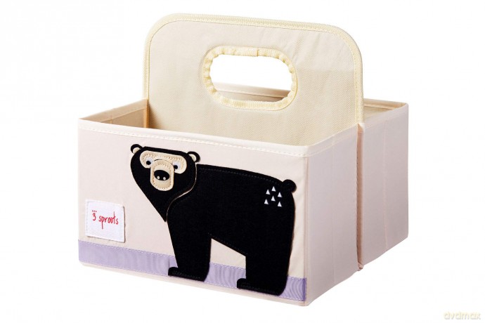 3 Sprouts - Diaper Caddy - Black Bear