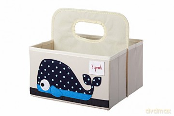 3 Sprouts - Diaper Caddy - Blue Whale