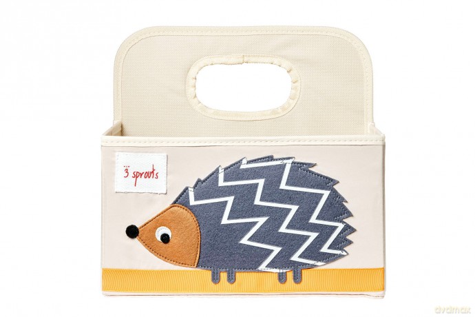 3 Sprouts - Diaper Caddy - Grey Hedgehog
