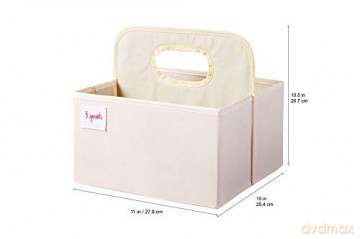 3 Sprouts - Diaper Caddy - Grey Hedgehog