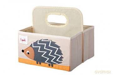 3 Sprouts - Diaper Caddy - Grey Hedgehog