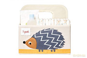 3 Sprouts - Diaper Caddy - Grey Hedgehog