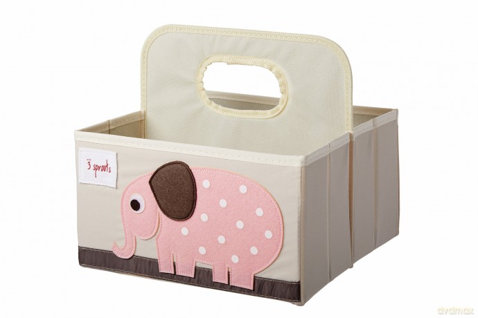 Organizer na pieluszki 3 Sprouts - Diaper Caddy - Pink Elephant