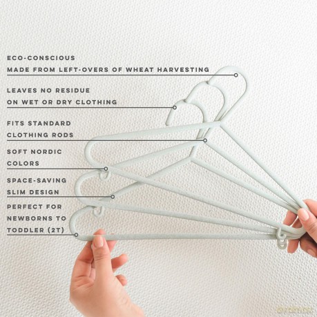 3 Sprouts - Hanger In Wheat Straw 15 pcs Green
