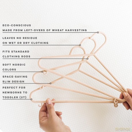 3 Sprouts - Hanger In Wheat Straw 15 pcs Rosa