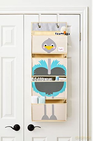 3 Sprouts - Hanging Wall Organizer - Blue Ostrich