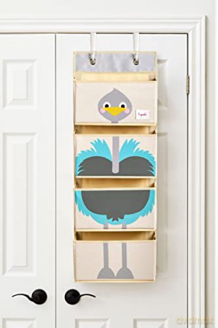 3 Sprouts - Hanging Wall Organizer - Blue Ostrich