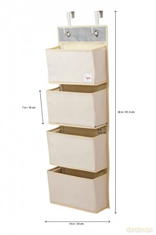 3 Sprouts - Hanging Wall Organizer - Blue Ostrich