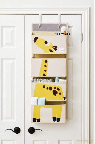 3 Sprouts - Hanging Wall Organizer - Yellow Giraffe