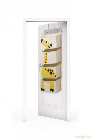 3 Sprouts - Hanging Wall Organizer - Yellow Giraffe