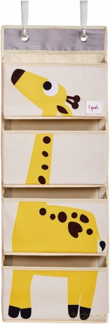 3 Sprouts - Hanging Wall Organizer - Yellow Giraffe