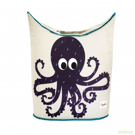3 Sprouts - Laundry Hamper - Purple Octopus