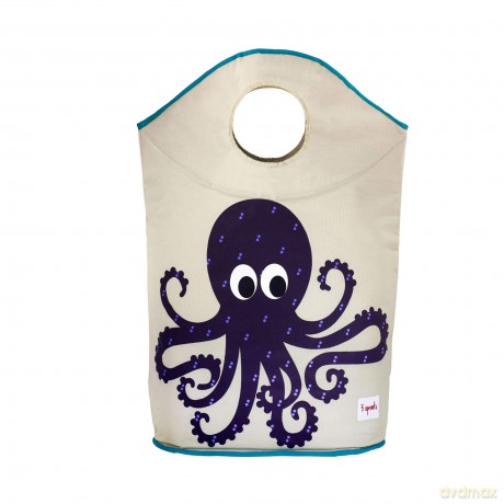 3 Sprouts - Laundry Hamper - Purple Octopus