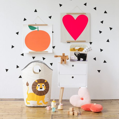 3 Sprouts - Laundry Hamper - Yellow Lion