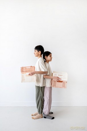 3 Sprouts - Modern Folding Crate Medium Clay