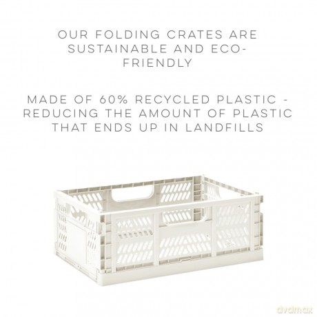 3 Sprouts - Modern Folding Crate Medium Clay