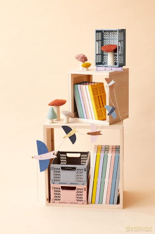 3 Sprouts - Modern Folding Crate Medium Clay