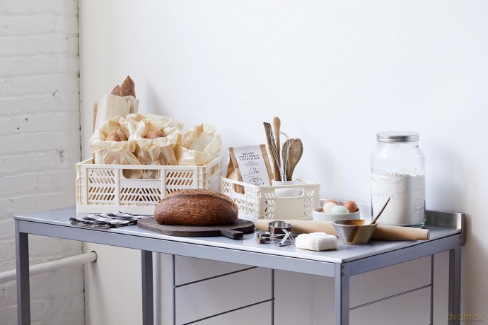 3 Sprouts - Modern Folding Crate Medium Cream