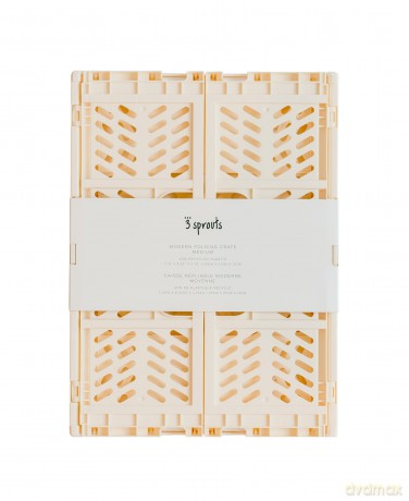 3 Sprouts - Modern Folding Crate Medium Cream