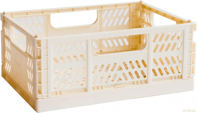3 Sprouts - Modern Folding Crate Medium Cream