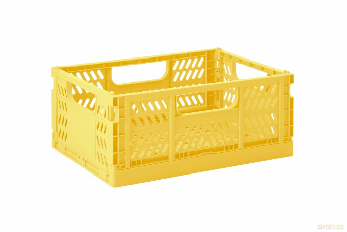 3 Sprouts - Modern Folding Crate Medium Yellow