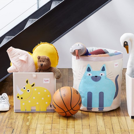 3 Sprouts - Storage Bin - Blue Cat
