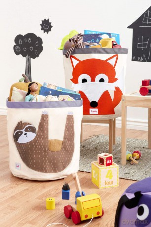 3 Sprouts - Storage Bin - Brown Sloth