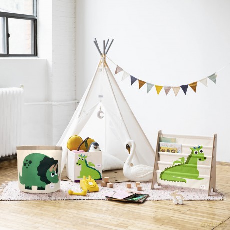 3 Sprouts - Storage Bin - Green Dino