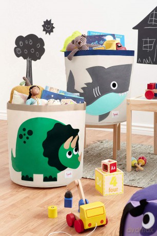 3 Sprouts - Storage Bin - Green Dino
