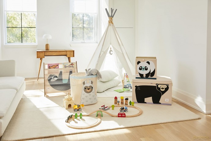 3 Sprouts - Storage Bin - Panda