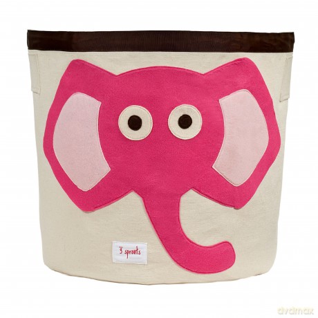 3 Sprouts - Storage Bin - Pink Elephant