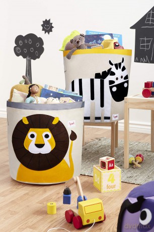 3 Sprouts - Storage Bin - Yellow Lion