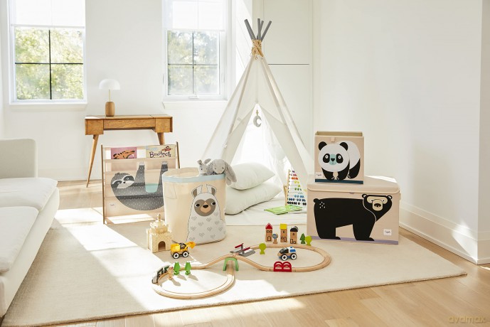 3 Sprouts - Storage Box - Black & White Panda