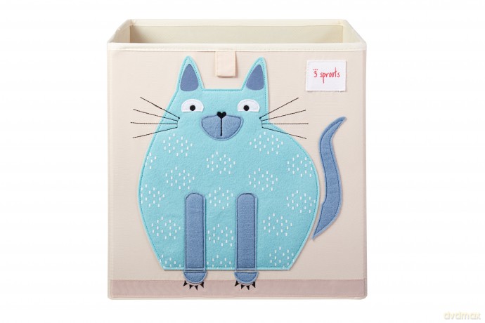 Pudełko na zabawki 3 Sprouts - Storage Box - Blue Cat
