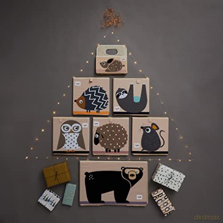 3 Sprouts - Storage Box - Gray hedgehog