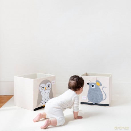 3 Sprouts - Storage Box - Gray Mouse