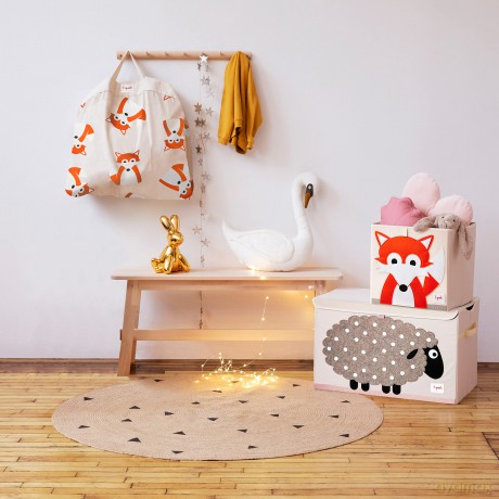 3 Sprouts - Storage Box - Orange Fox