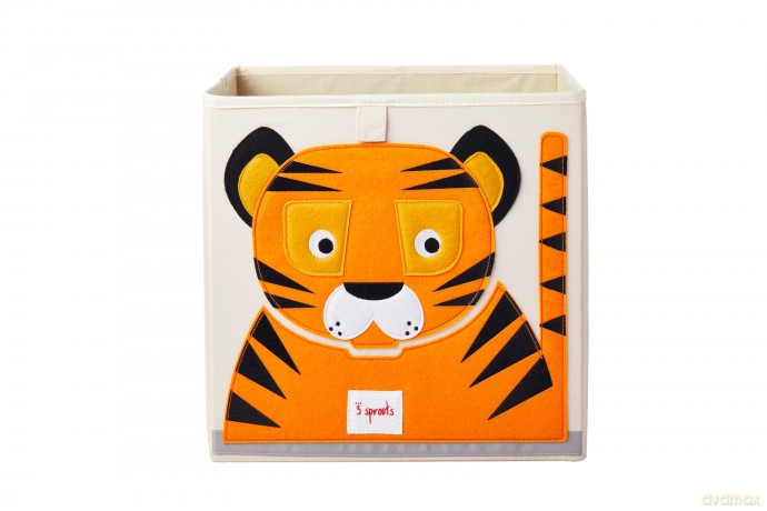3 Sprouts - Storage Box - Orange Tiger