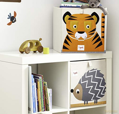 3 Sprouts - Storage Box - Orange Tiger