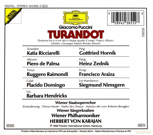 Riccia Dom Karajan: Puccini:Turandot  (BOX) [2CD]