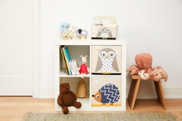 3 Sprouts - Storage Box - White Owl