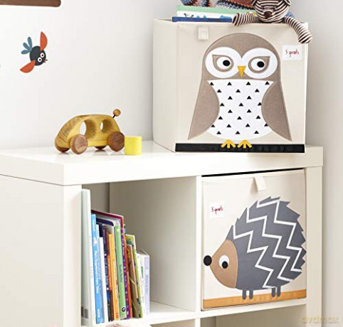 3 Sprouts - Storage Box - White Owl