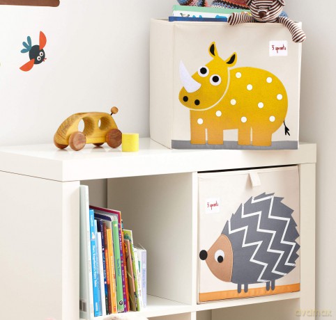 3 Sprouts - Storage Box - Yellow Rhino