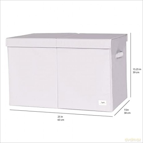 3 Sprouts - Storage box with lid Light Grey